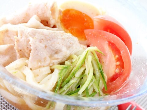 暑い夏は！レンジで１発！冷しゃぶごまだれうどん